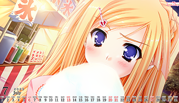 ランプオブシュガーファンクラブサイトに7月版カレンダー壁紙を公開しました！