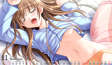 ランプオブシュガーファンクラブサイトに11月版カレンダー壁紙を公開しました！